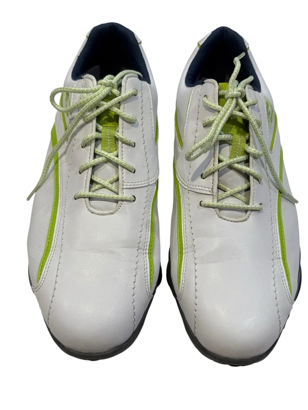 FootJoy GreenJays Golf Shoes White Green Mens Size 11 M Cleated Leather 58008